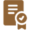 Document certificate with checkmark icon